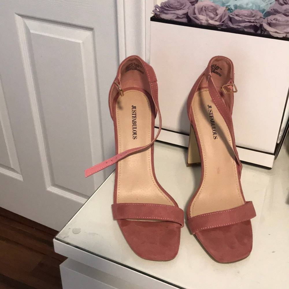 Blush pink heels